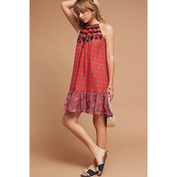 Anthropologie Carolina K Fiore Silk Halter Dress - Picture 1 of 8